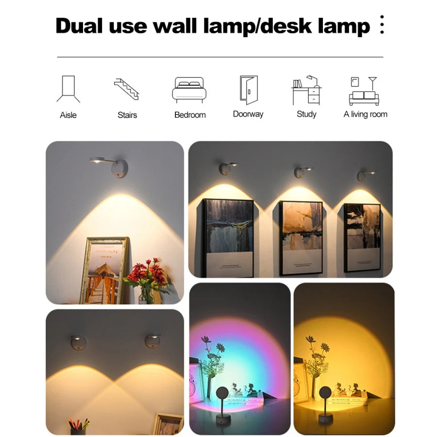 Wireless Rechargeable LED Spotlight - Motion Sensor Dimmable Wall Light for Art & Display - 4
