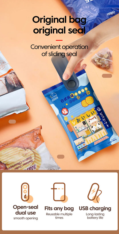2-in-1 Mini Portable Heat Bag Sealer for Food Preservation & Storage