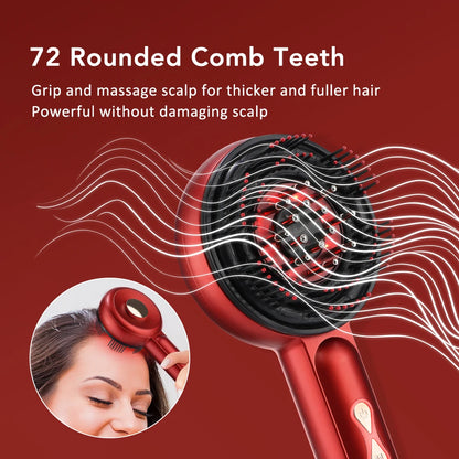 Electric Scalp Massage Comb with Infrared Light & Hair Oil Applicator