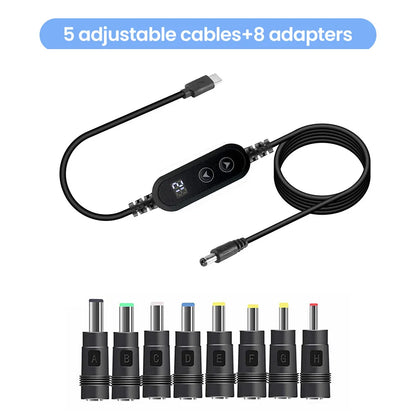 USB-C to DC Fast Charging Power Boost Cable - 5V/9V/12V/15V/20V Adapter