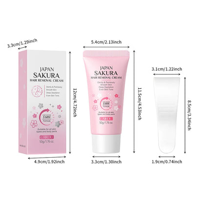 Japan Sakura Painless Hair Removal Cream for Smooth Silky Skin