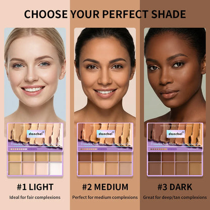 8-Shade Full Coverage Cream Concealer Palette Waterproof Makeup