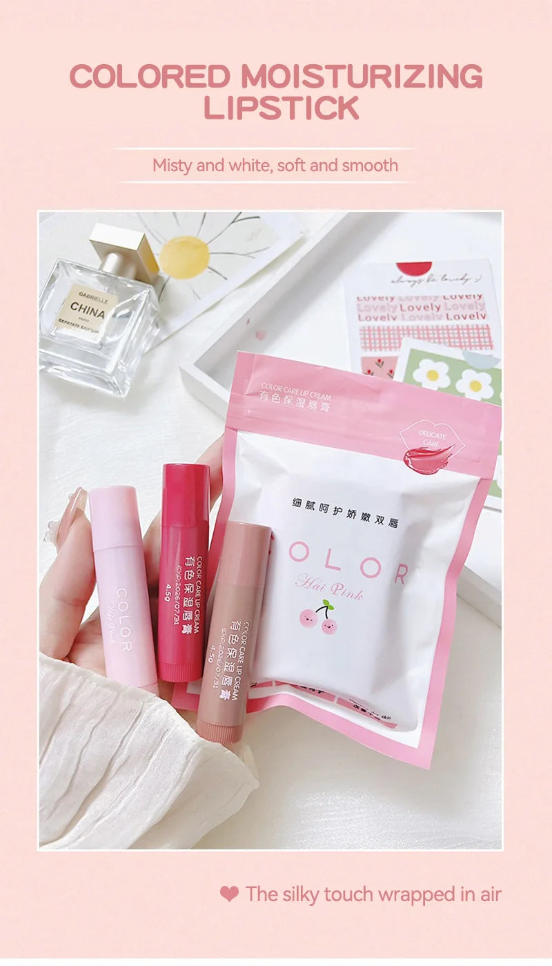 3-Piece Tinted Moisturizing Lip Balm Set – Hydrating & Anti-Chapping Care