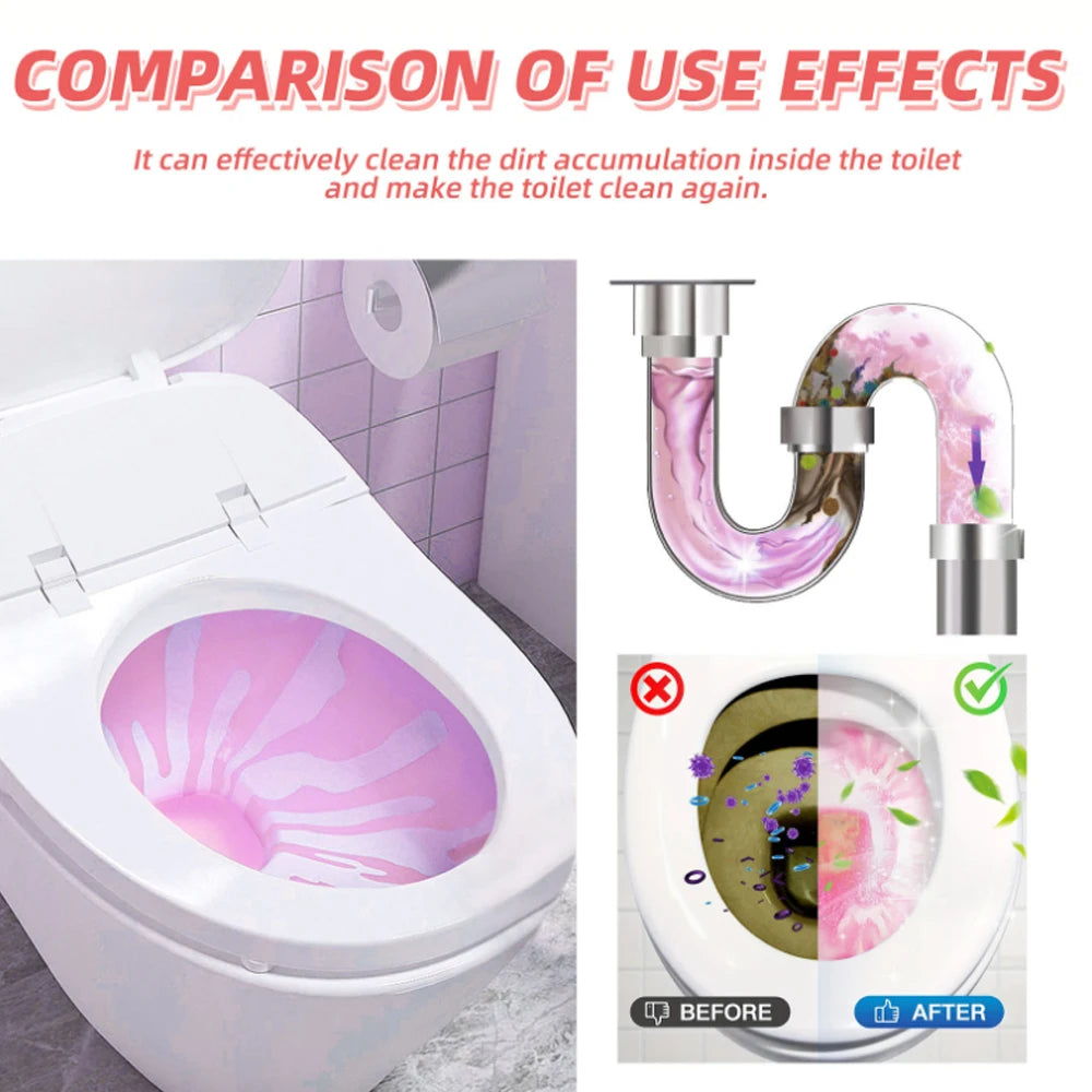 Powerful Toilet Bowl Cleaner Tablets – Deep Stain & Odor Remover (10-20pcs) - 3