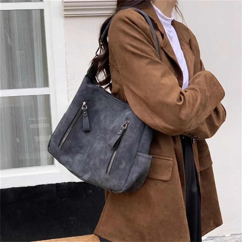 Luxury Retro Matte Shoulder Bag
