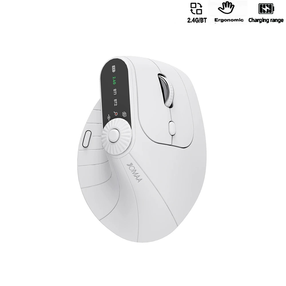 Ergonomic Wireless Vertical Mouse with Knob & Multi-Device Bluetooth - 26