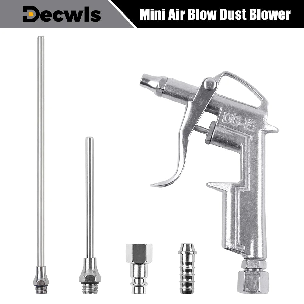 Pneumatic Air Blow Gun Compressor Attachment - Handheld Dust Blower Tool - 1