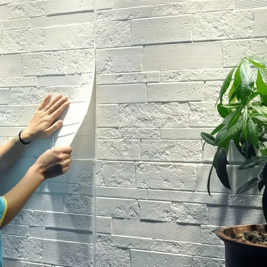 3D Brick Peel & Stick Wall Panels - Waterproof Self-Adhesive Decor