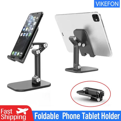 Foldable Desktop Phone & Tablet Stand - Adjustable Universal Holder