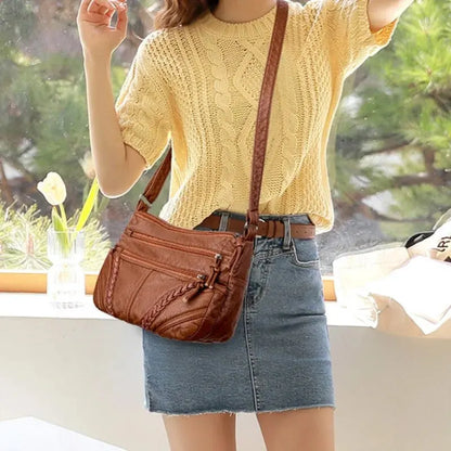 Luxury Vintage Leather Bucket Bag