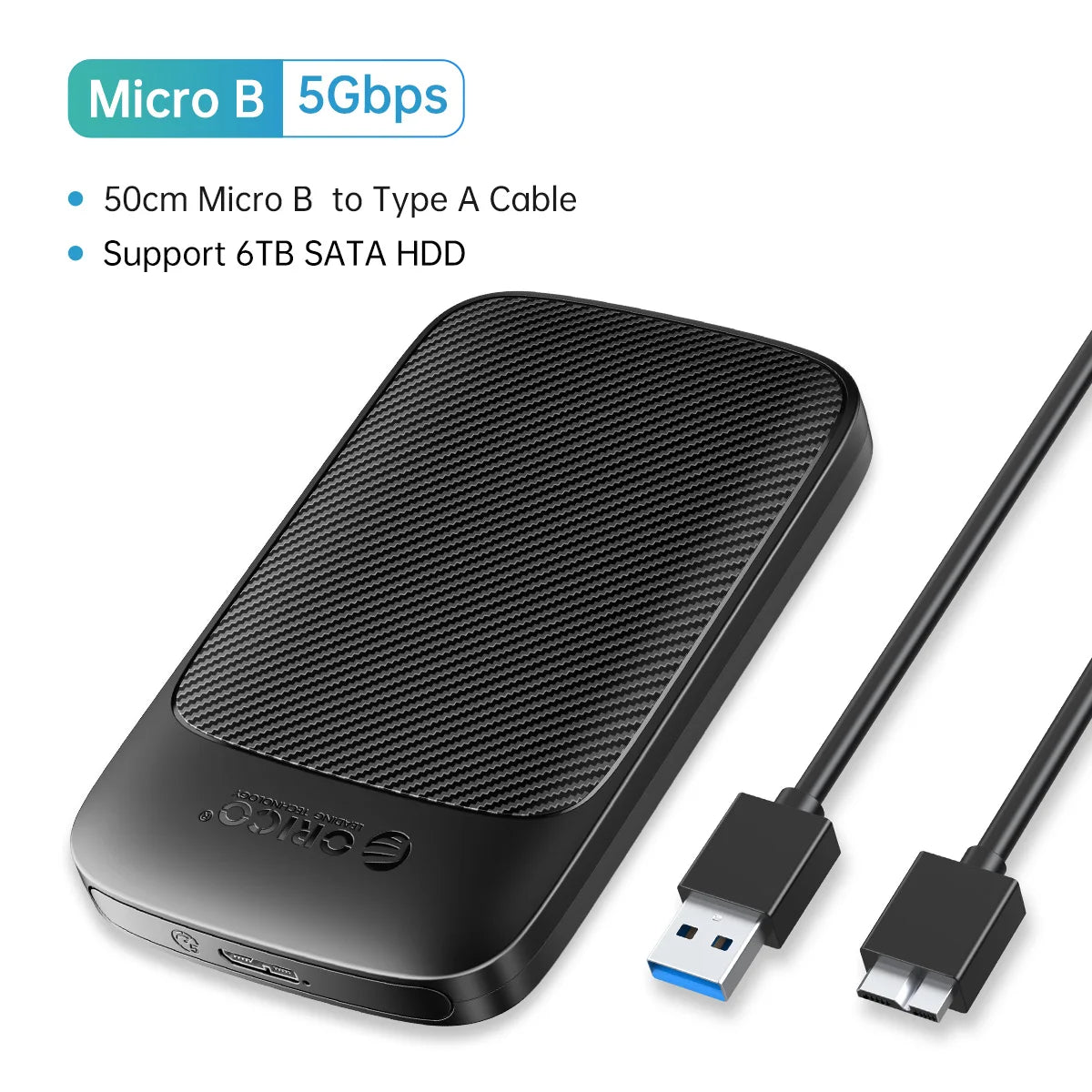 2.5" SATA to USB 3.0 External Hard Drive Enclosure Case for SSD/HDD