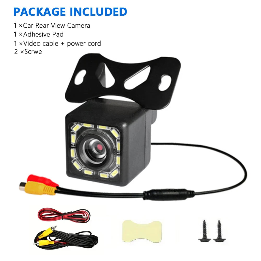 HD Car Rearview Backup Camera - Wide Angle Night Vision Parking Assist - 10