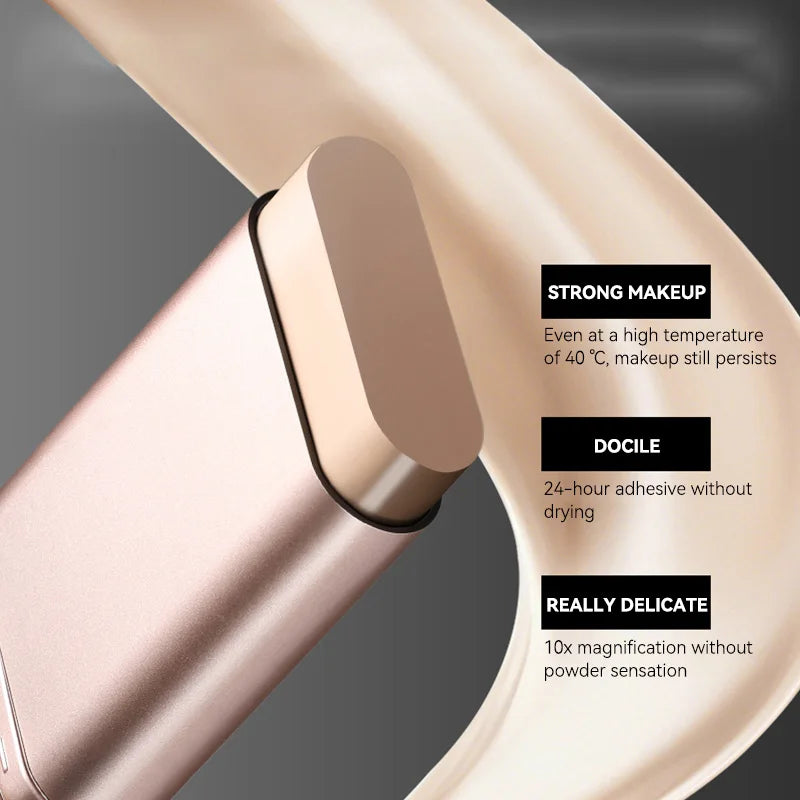 Double-Ended Hydrating Foundation Stick with Built-in Brush - Long-Lasting