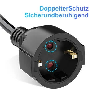 Heavy Duty EU Extension Cord - 4000W Waterproof Power Socket for Home