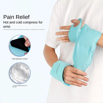 Hot & Cold Gel Ice Pack Wrap for Wrist Carpal Tunnel & Joint Pain Relief