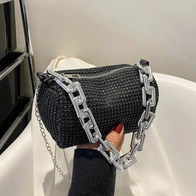 Luxury Glitter Rhinestone Bucket Bag