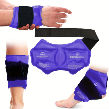 Ankle Ice Pack Wrap for Sports Injuries - Hot & Cold Therapy Support