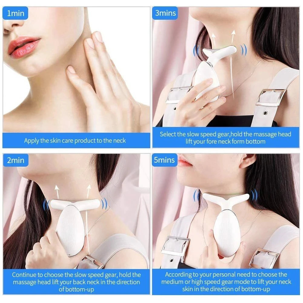 Microcurrent Facial Massager - Neck & Face Lift Wrinkle Reducer - 3