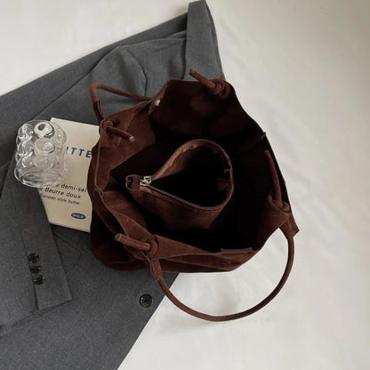 Luxury Retro Suede Tote