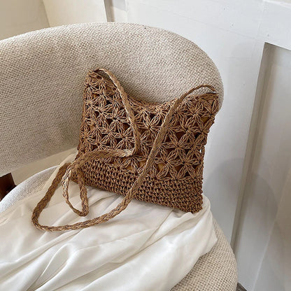 Luxury Woven Straw Crossbody
