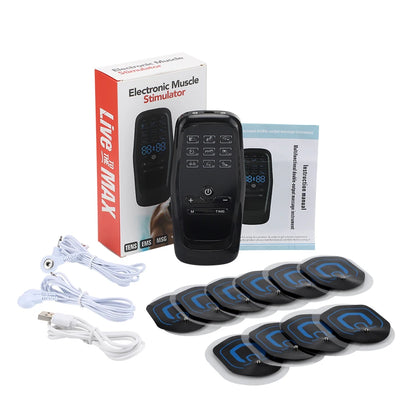 Portable Electric TENS EMS Muscle Massager for Pain Relief & Recovery