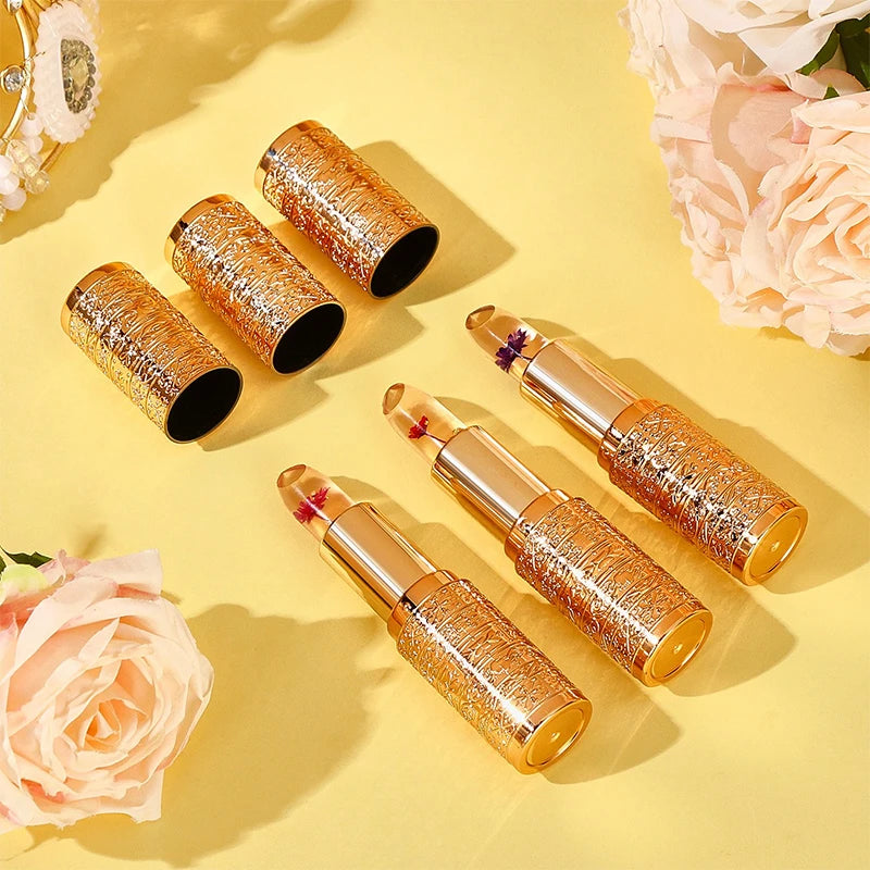 Crystal Color-Changing Flower Jelly Lipstick - Long-Lasting Moisturizing Balm - 5