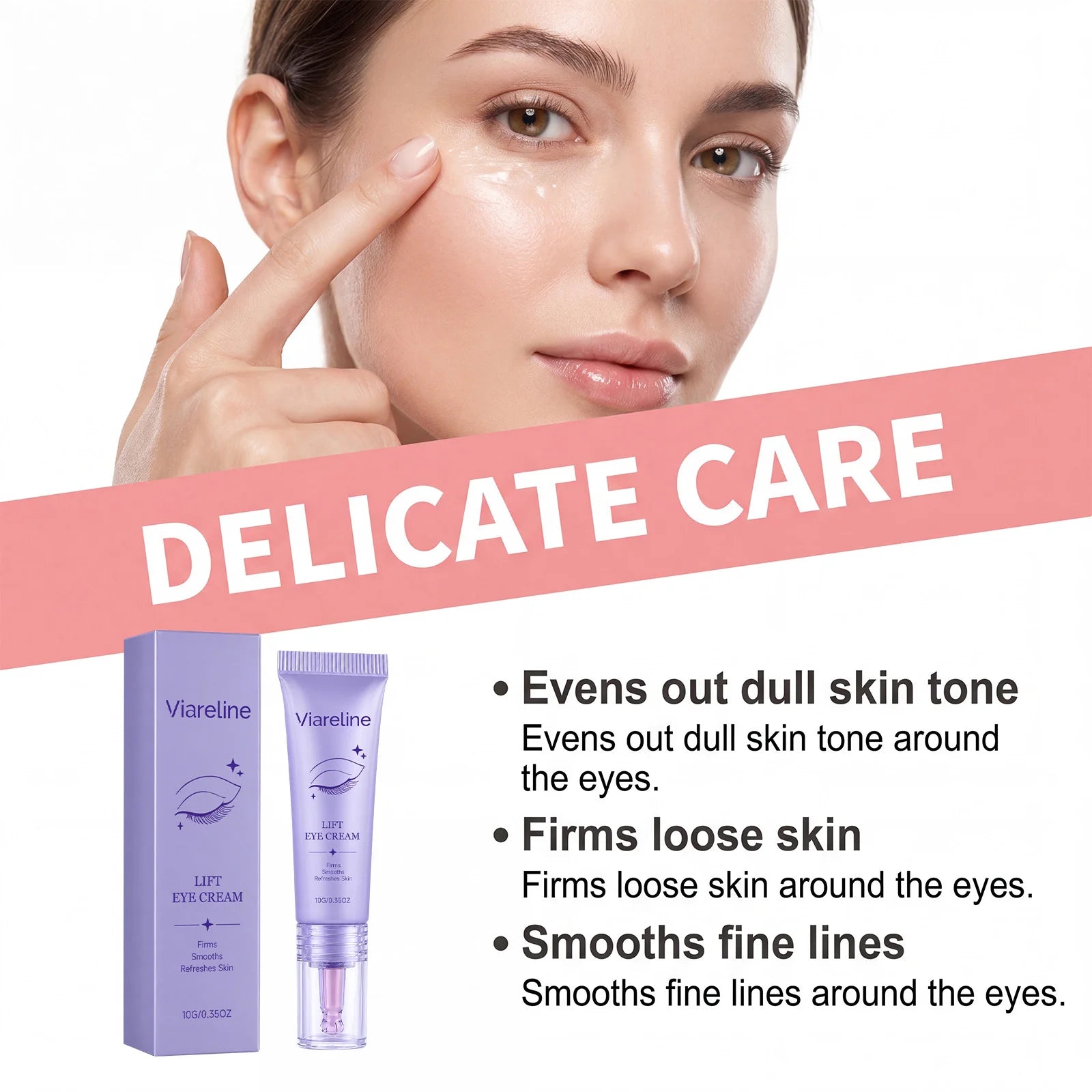 Firming Collagen Eye Cream for Dark Circles & Fine Lines - Anti-Aging Hydrating Care - 8
