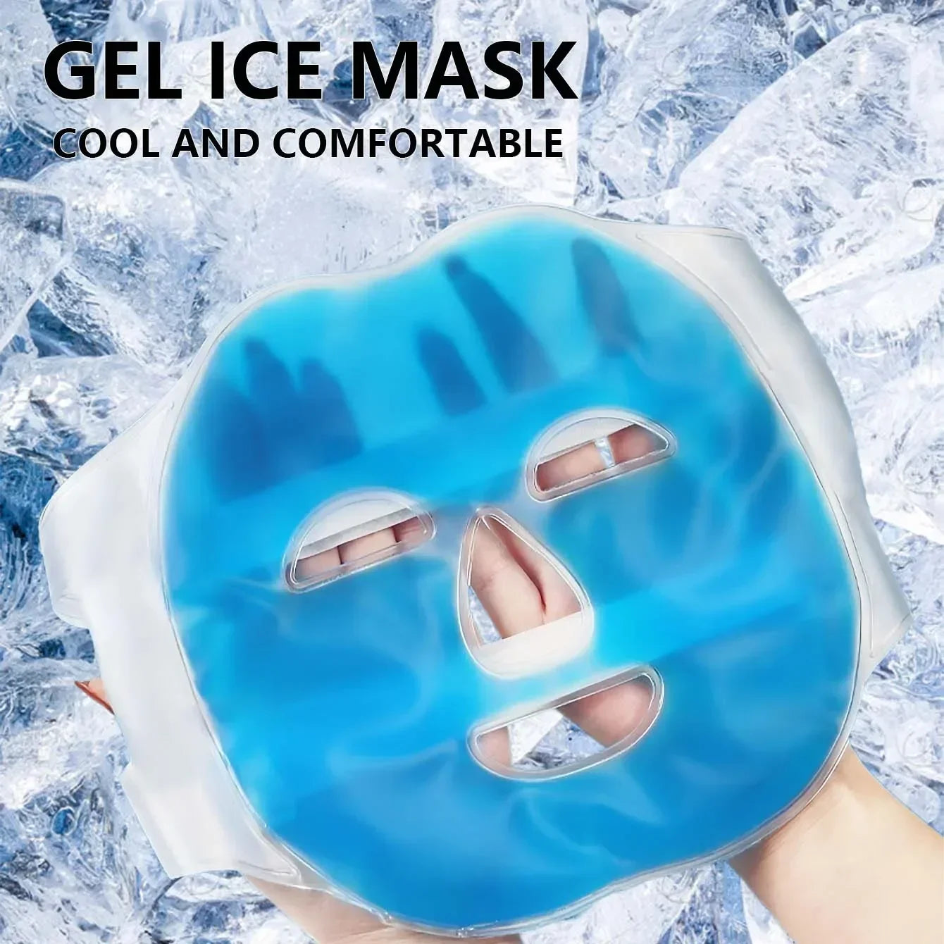 Gel Face Cooling Mask - Hot & Cold Therapy for Puffiness & Skin Firming - 7