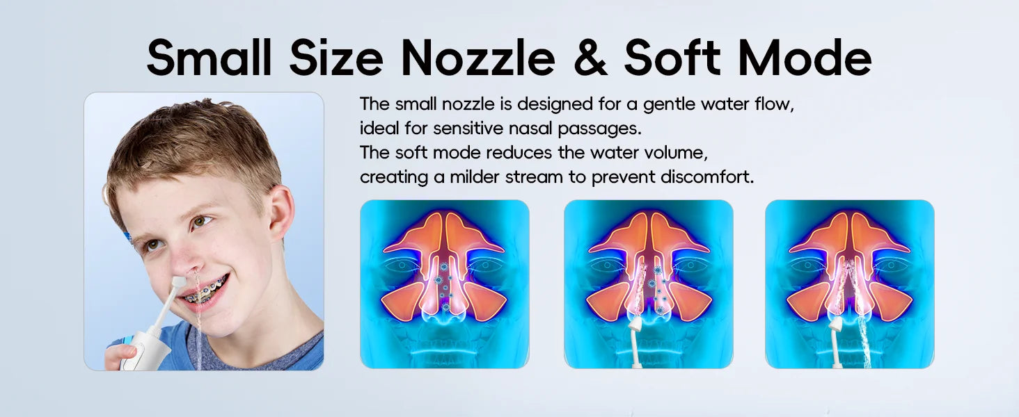 Electric Cordless Nasal Irrigator & Sinus Rinse System with Adjustable Pressure - 14