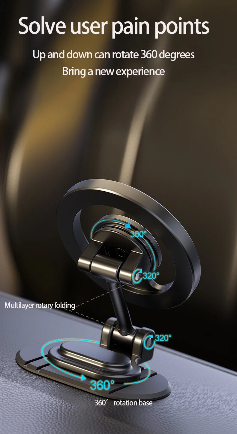 1040° Rotation Magnetic Car Phone Mount for iPhone 16 15 14 13 12 & Android - 8