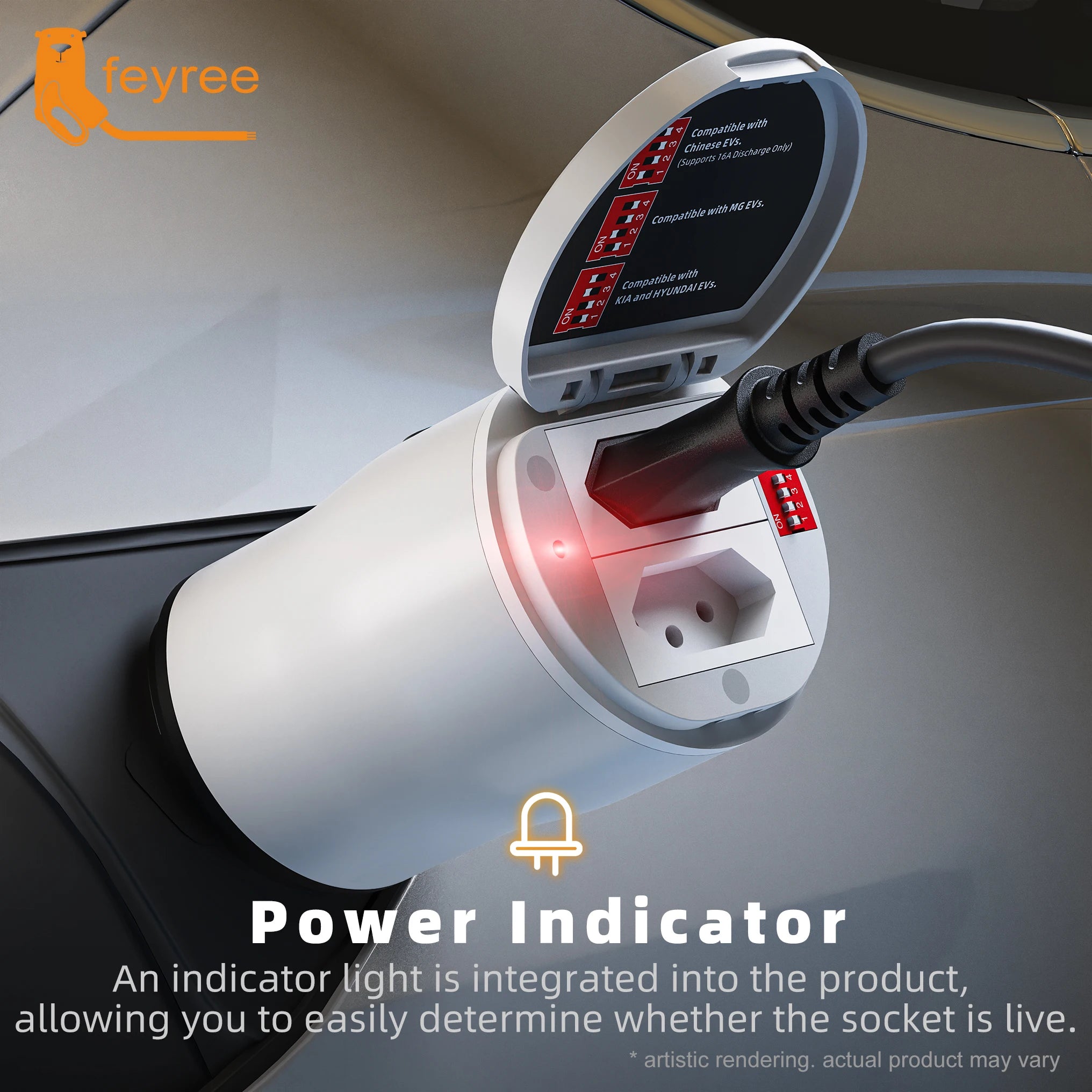 Type 2 V2L Discharger Adapter for EVs - Power Your Devices On The Go - 4