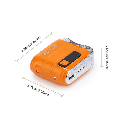 Portable Electric Rotary Shaver - Mini Travel Beard Trimmer with LED Display
