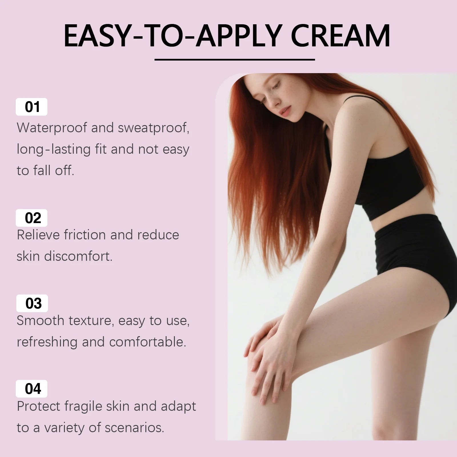 Anti-Chafe Thigh Balm Stick - Waterproof Skin Friction Prevention & Soothing Cream - 10