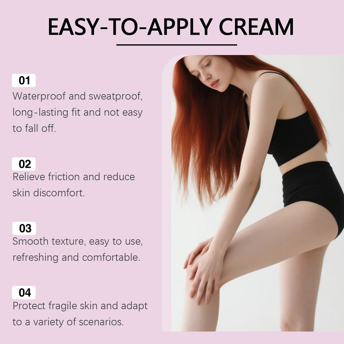 Anti-Chafe Thigh Balm Stick - Waterproof Skin Friction Prevention & Soothing Cream