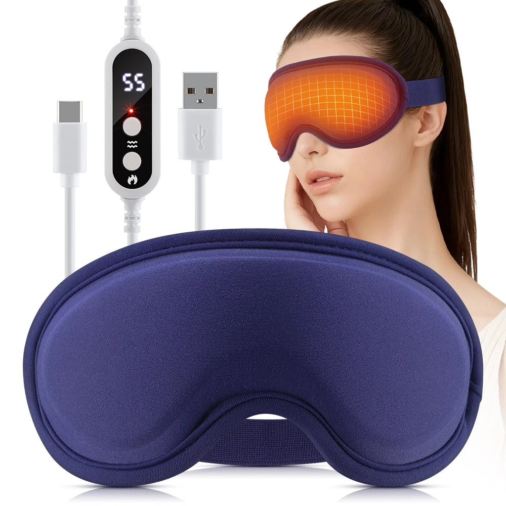 Electric Heated Eye Massager Mask with Vibration & Heat Therapy for Eye Relief - 20