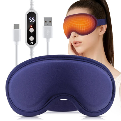 Electric Heated Eye Massager Mask with Vibration & Heat Therapy for Eye Relief