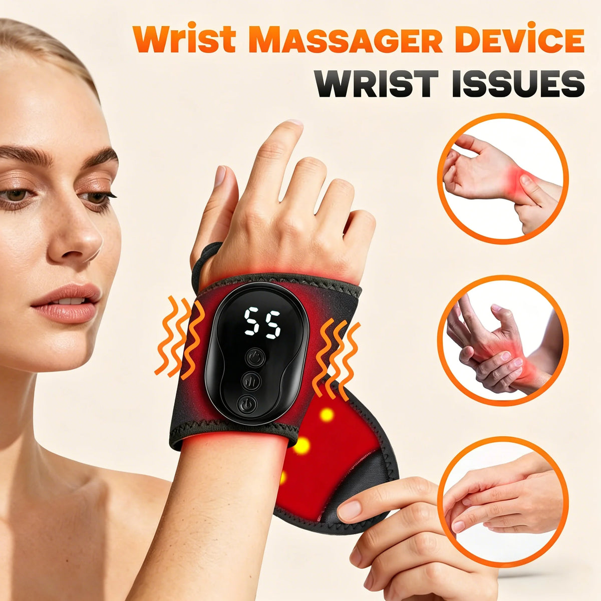 Vibration Ankle & Wrist Massager Wrap for Joint Pain Relief & Muscle Recovery