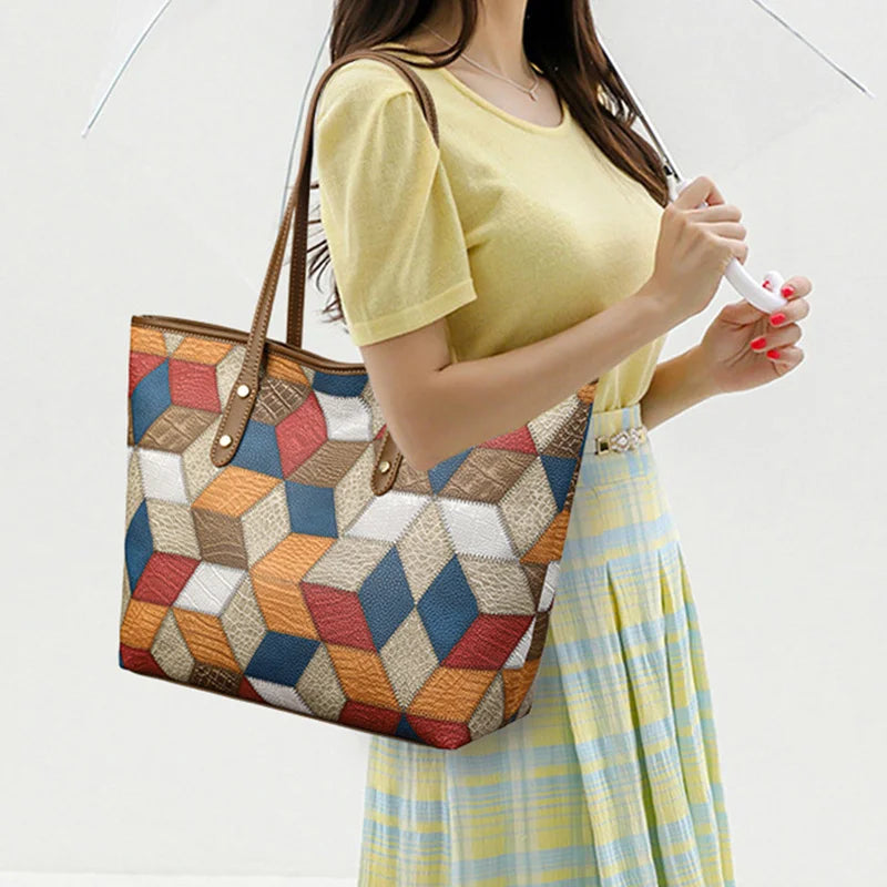 Luxury Vintage Leather Commuter Tote