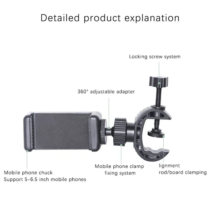 360° Rotatable Universal Smartphone Holder for Live Streaming & Recording