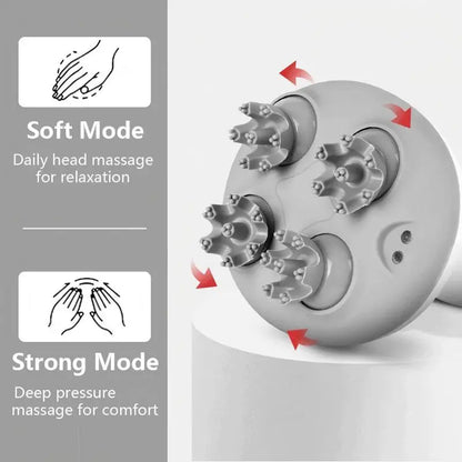 Electric Scalp Massager - Portable Waterproof Head & Body Kneading Device