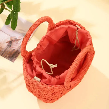 Luxury Half-Moon Straw Bag
