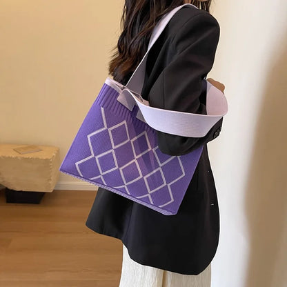 Luxury Knit Trendy Tote