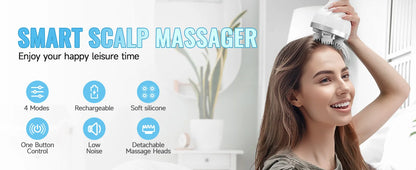 Electric Scalp & Body Massager - Portable Waterproof Deep Tissue Kneading Tool