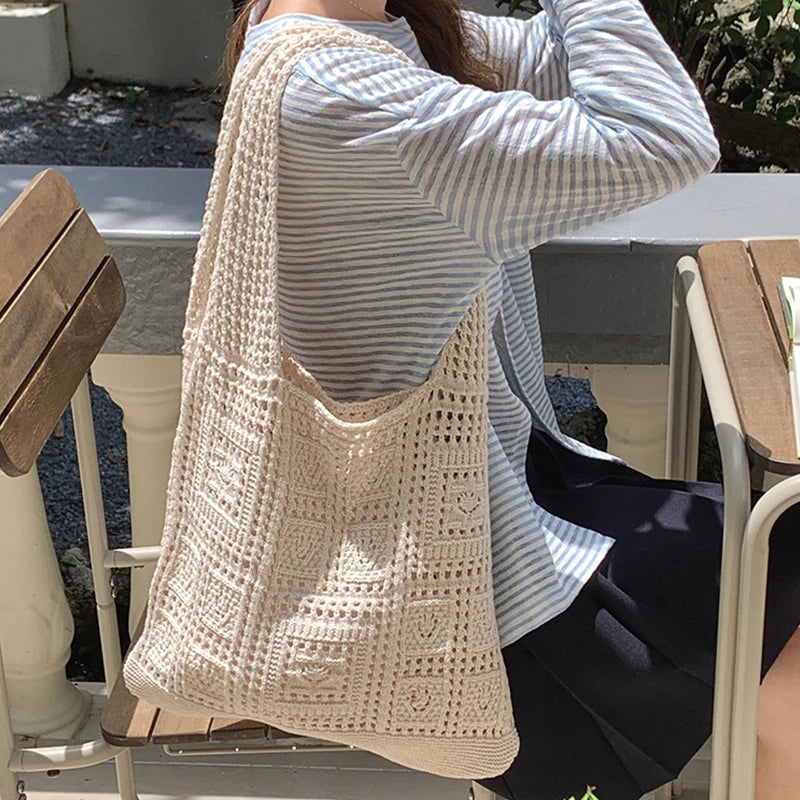 Luxury Hollow Crochet Tote