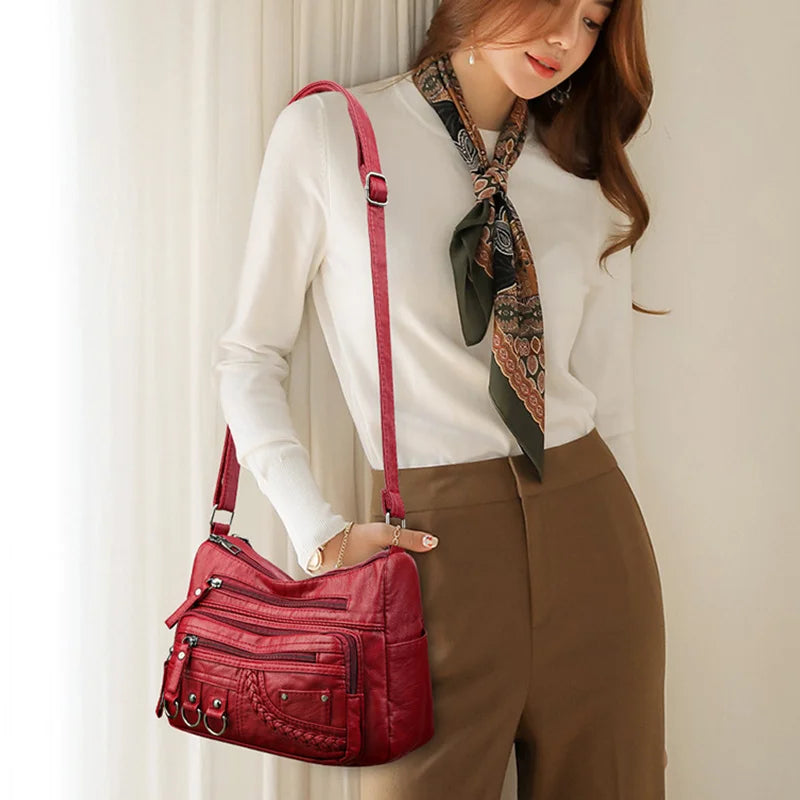 Luxury Vintage PU Leather Handbag
