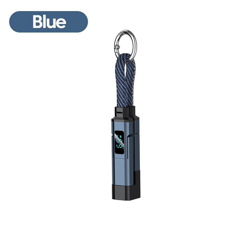 4-in-1 Fast Charging Cable with Digital Display - USB-C & Lightning Cord - 20