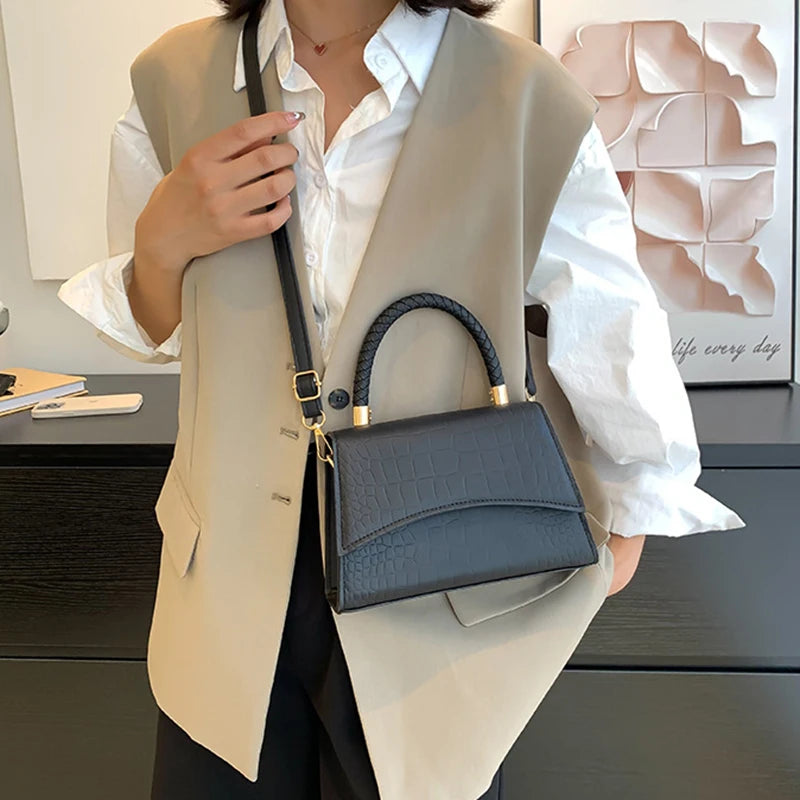 Luxury Retro Crocodile Square Bag