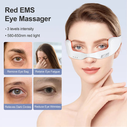 Electric EMS Red Light Eye Massager for Fatigue & Wrinkles