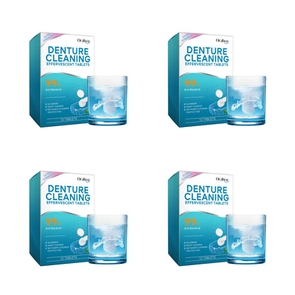 Denture Cleaning Effervescent Tablets - Antibacterial Retainer & Aligners Cleaner