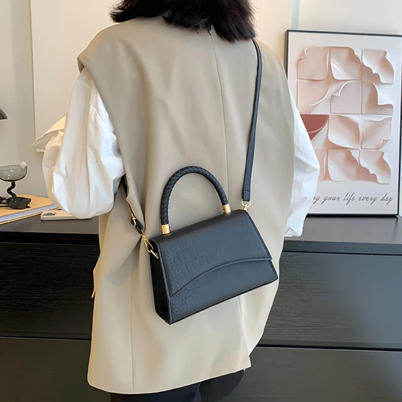 Luxury Retro Crocodile Square Bag